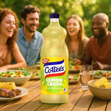 Cottee's Lemon Cordial Lemon Crush With 40% Fruit Juice 1L