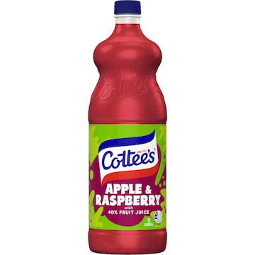 Cottee's Apple & Raspberry Cordial With 40% Fruit Juice 1L