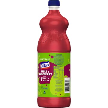 Cottee's Apple & Raspberry Cordial With 40% Fruit Juice 1L