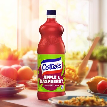 Cottee's Apple & Raspberry Cordial With 40% Fruit Juice 1L