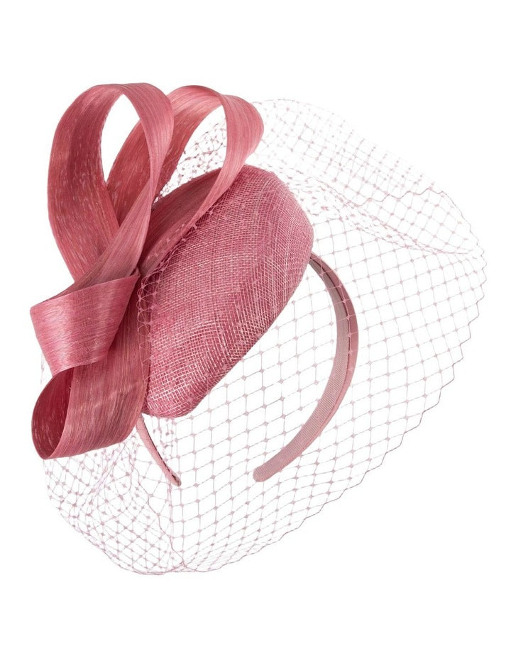 Fillies S339 Dusty Pink Fascinator Fascinator in Dusty Pink