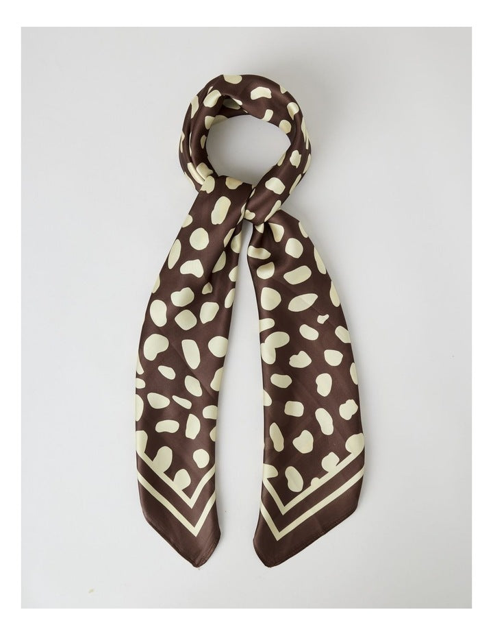 Scarf in Fawn and Cream Spot Print