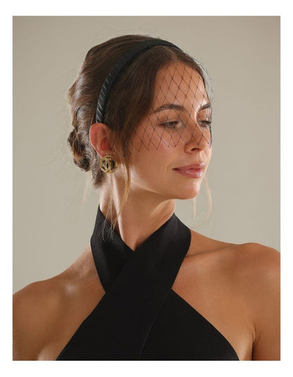 Fs340 Lucia Veil Black Hair Accessory Hair Accessory in Black