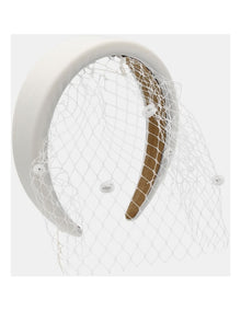 Lilah Veil Headband in White