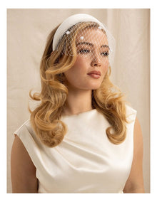 Lilah Veil Headband in White