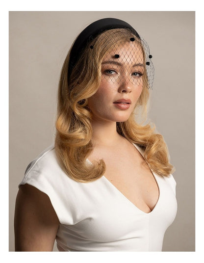 Morgan & Taylor Fs1151 Lilah Veil Black Hair Accessory Hair Accessory in Black