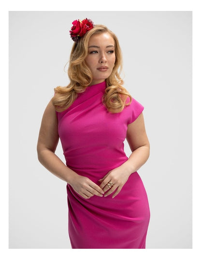 Ivy Flower Crown headband in Pink & Red