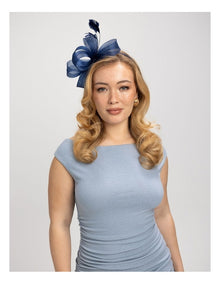 Nyla Fascinator in Navy Blue
