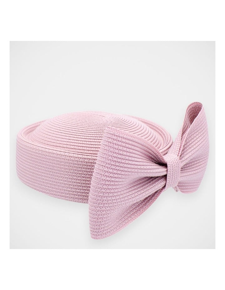 Fs1154 Tara Pillbox Hat Fascinator in Dusty Pink