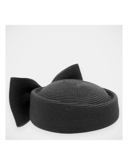 Fs1154 Tara Pillbox Fascinator in Black
