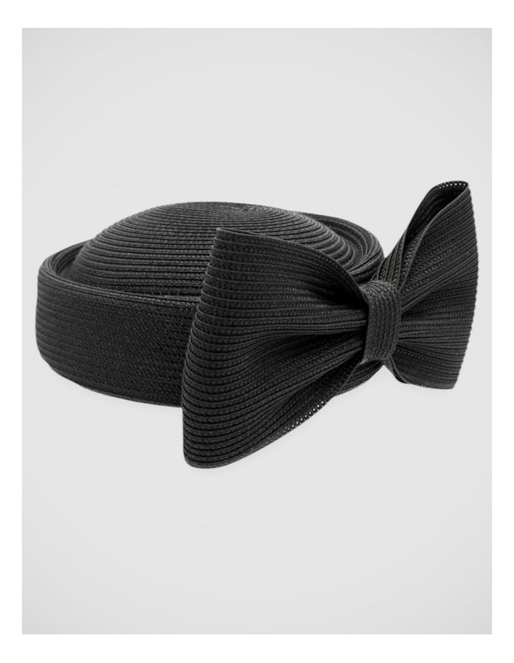 Fs1154 Tara Pillbox Fascinator in Black