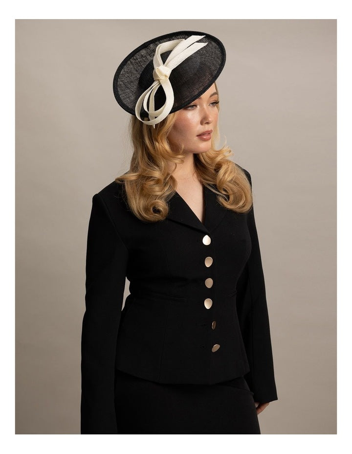 Fs1246 Bonnie Fascinator in Black