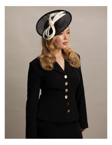 Fs1246 Bonnie Fascinator in Black