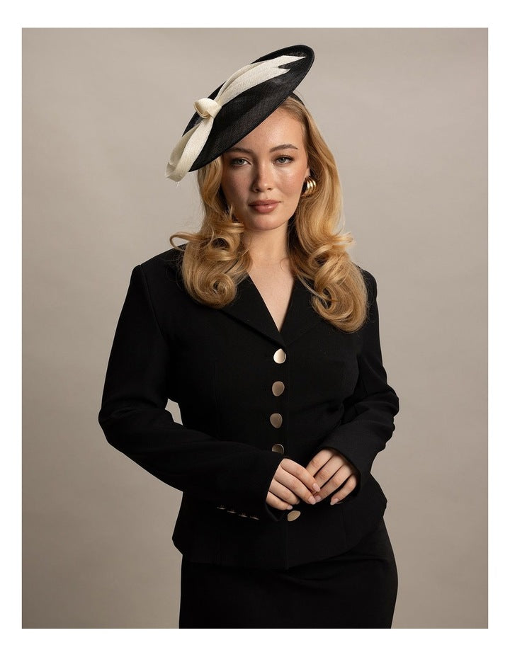 Fs1246 Bonnie Fascinator in Black