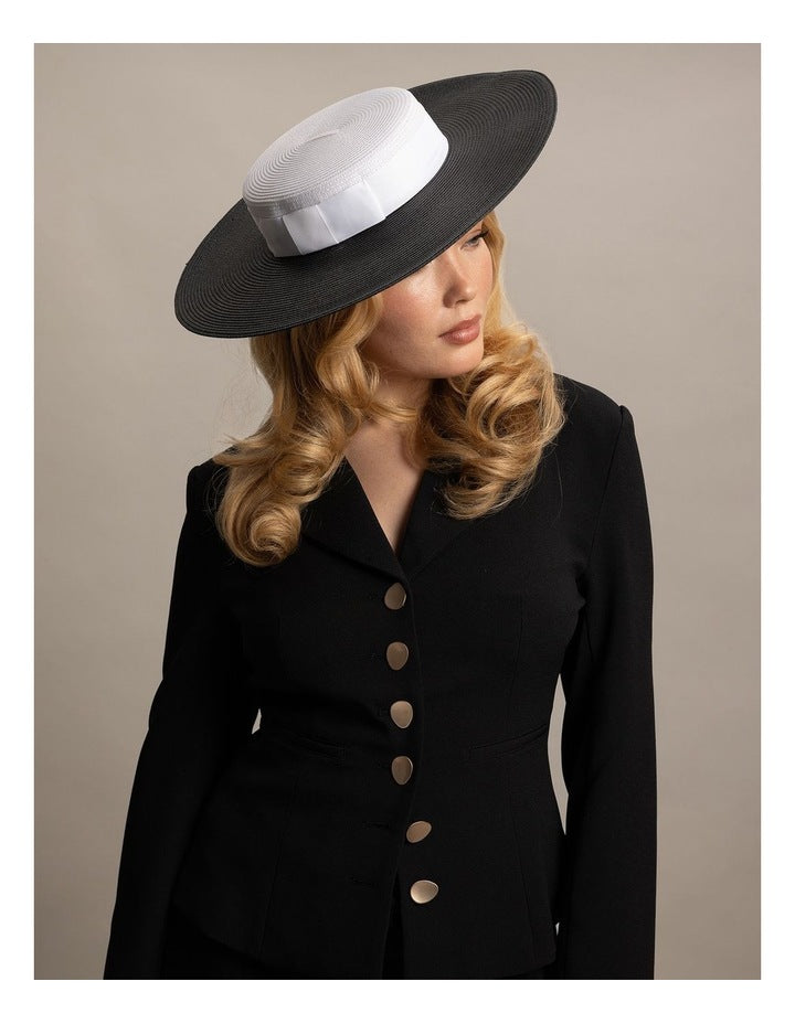 Hm1008 Domino Racewear Hat in Blackwhite