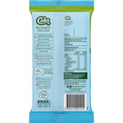 Cobs Microwave Pop Corn Sea Salt 85g