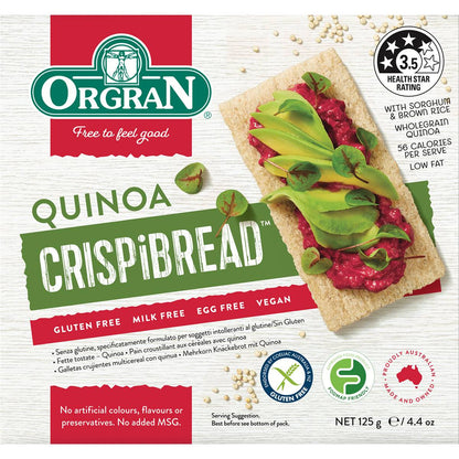 Orgran Gluten Free Crispbread Quinoa 125g