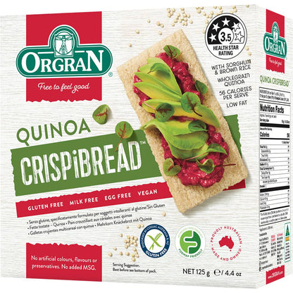 Orgran Gluten Free Crispbread Quinoa 125g