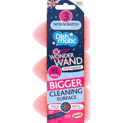Dishmatic Wonder Wand Non Scratch Refill Scourers 3 Pack