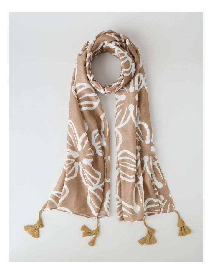 Bimini Scarf in Floral Tan Print