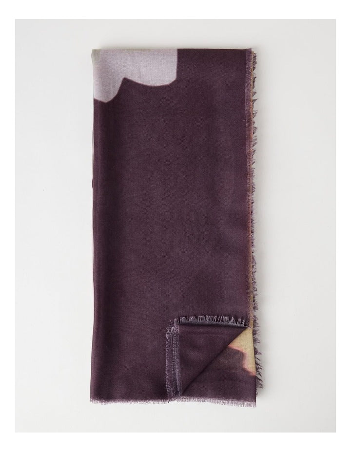 Lightweight Scarf in Plum Bloom Print