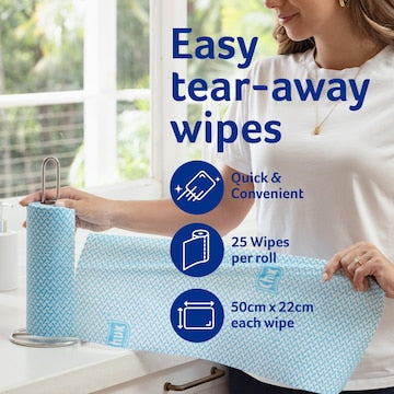 Chux Heavy Duty Superwipes Roll 25 pack