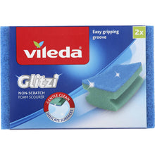 Vileda Glitzi Non Scratch Foam Sponge Scourer 2 Pack
