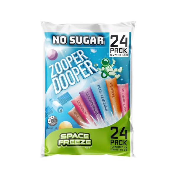 ZOOPER DOOPER WATER ICE NO SUGAR 24PK