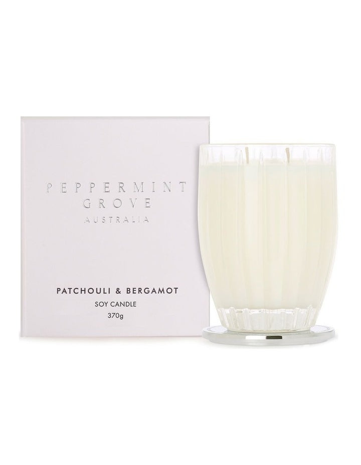 Patchouli & Bergamot - Large Soy Candle 370g