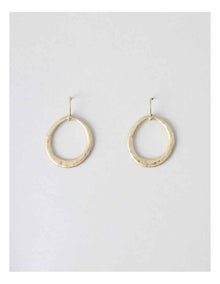 Open Circle Hook Earring in Gold