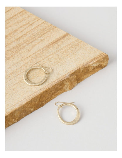 Open Circle Hook Earring in Gold
