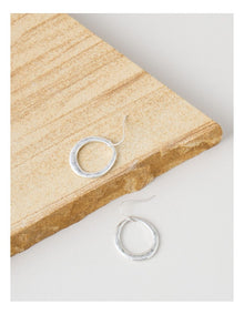 Open Circle Hook Earring in Silver