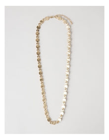 Coin Necklace Single Strand in Gold