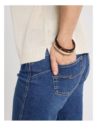 Studded Bangle Stack in Tort