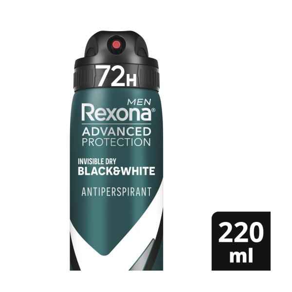 Men Antiperspirant Aerosol Advanced Invisible Dry Black & White Deodorant