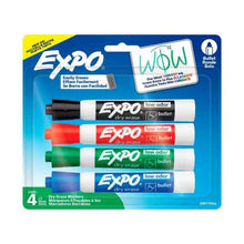EXPO WHITEBOARD MARKERS BULLET TIP 4PK