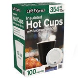 Cafe Express Double Wall Hot Cup and Lid 354ml x 100 Count