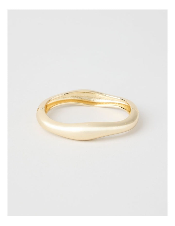 Organic Hinge Bangle in Gold