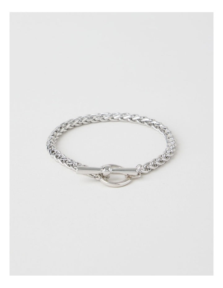 Twisted Rope Chain Bracelet in Silver