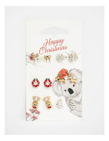 Christmas Stud Earrings Set of 6