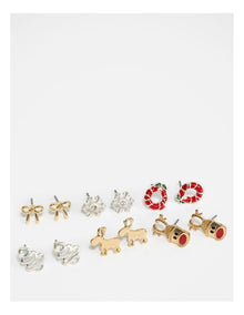 Christmas Stud Earrings Set of 6
