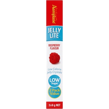 Aeroplane Jelly Lite Crystals Raspberry 9g x 2 pack
