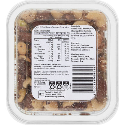 Woolworths Mixed Nuts Oven Roasted 200g
