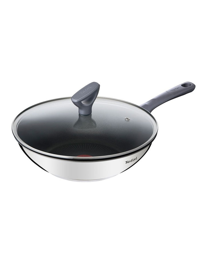 Daily Cook Induction Stainless Steel Wok 28cm + Lid