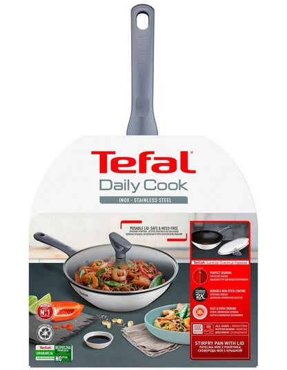 Daily Cook Induction Stainless Steel Wok 28cm + Lid