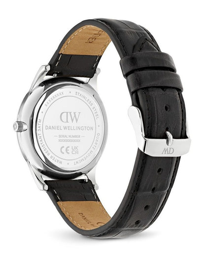 Daniel Wellington Pathfinder 39mm Black Leather Steel Watch DW00100980