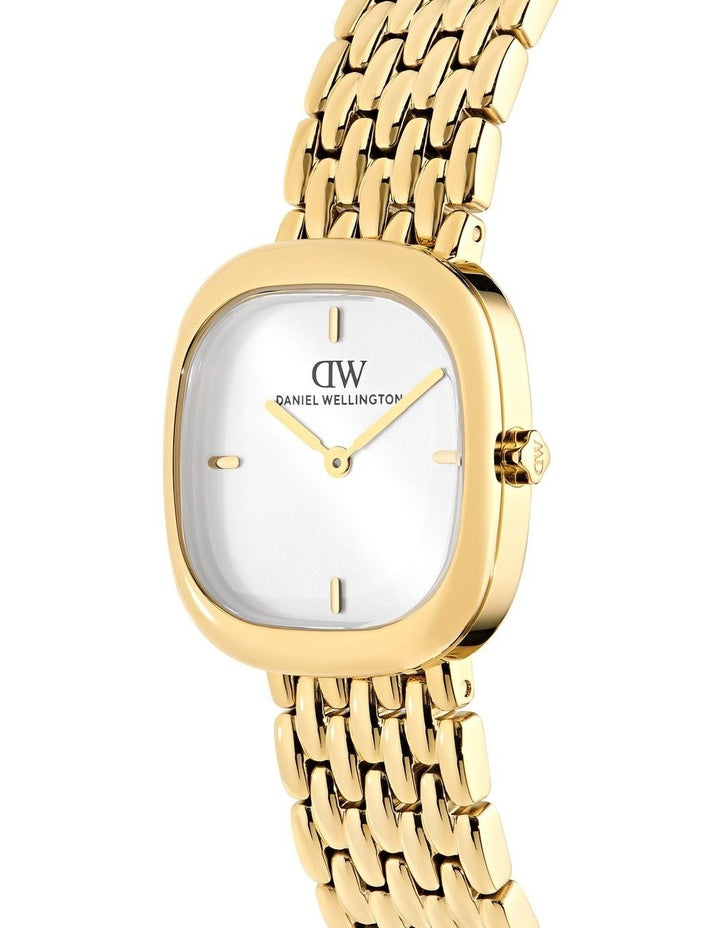 Daniel Wellington Corta 24x28mm Grain Link Gold Watch DW00100993