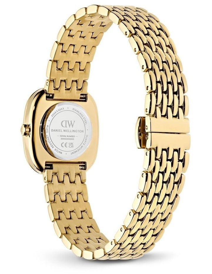 Daniel Wellington Corta 24x28mm Grain Link Gold Watch DW00100993