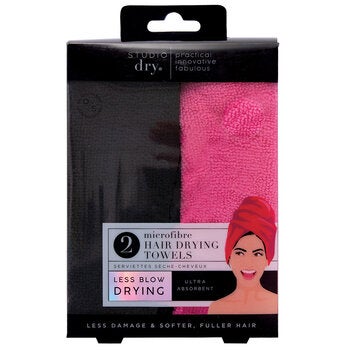 Studio Dry Hair Drying Towels 2 Pack