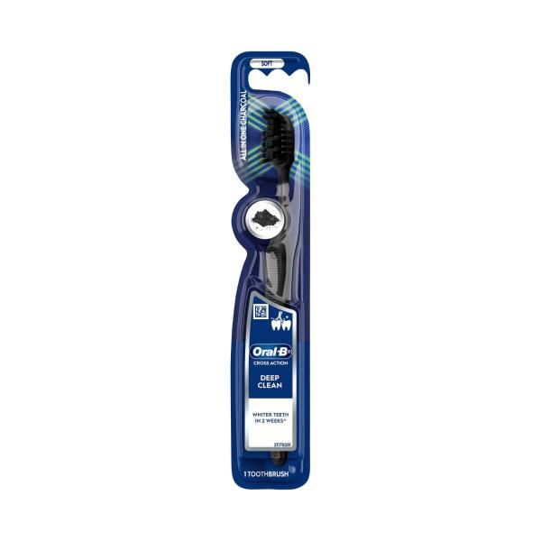 Cross Action Charcoal Whitening Toothbrush